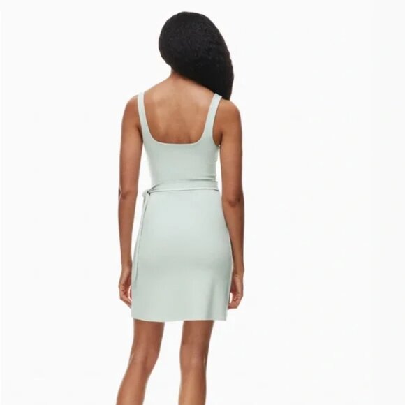 NWT - Aritzia - Wilfred - New Saturn Mini Dress - Cool Iced Mint S (Small) - Picture 5 of 5